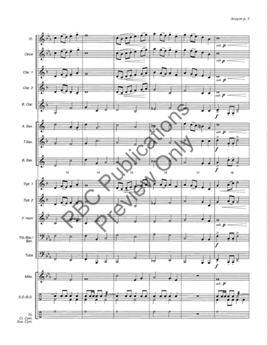 Aragon Concert Band scores gallery preview page 6