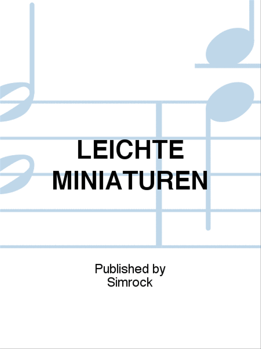 LEICHTE MINIATUREN Piano Solo scores gallery preview page 1