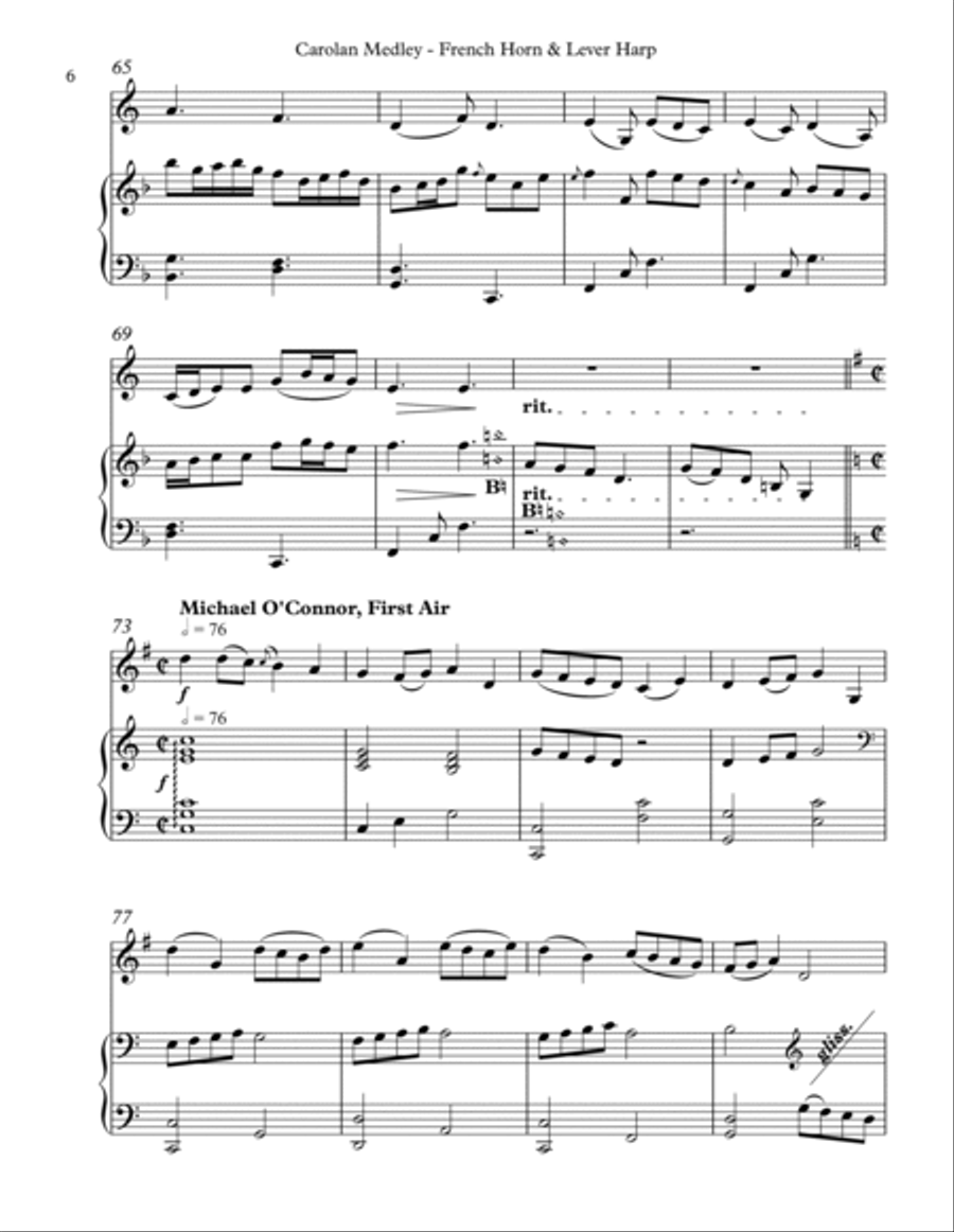 Carolan Medley, Duet for French Horn & Lever Harp image number null