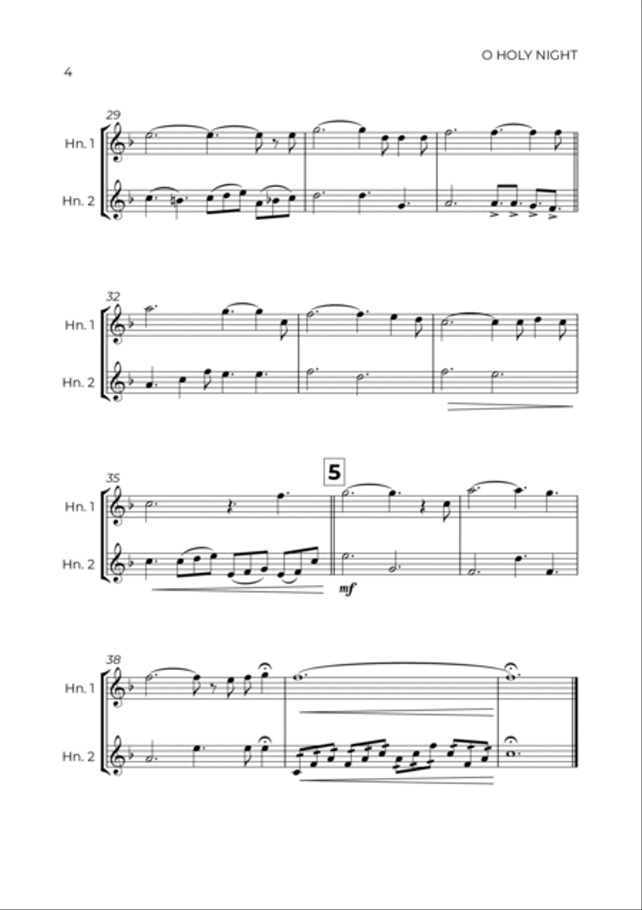 O Holy Night Brass Duet scores gallery preview page 4