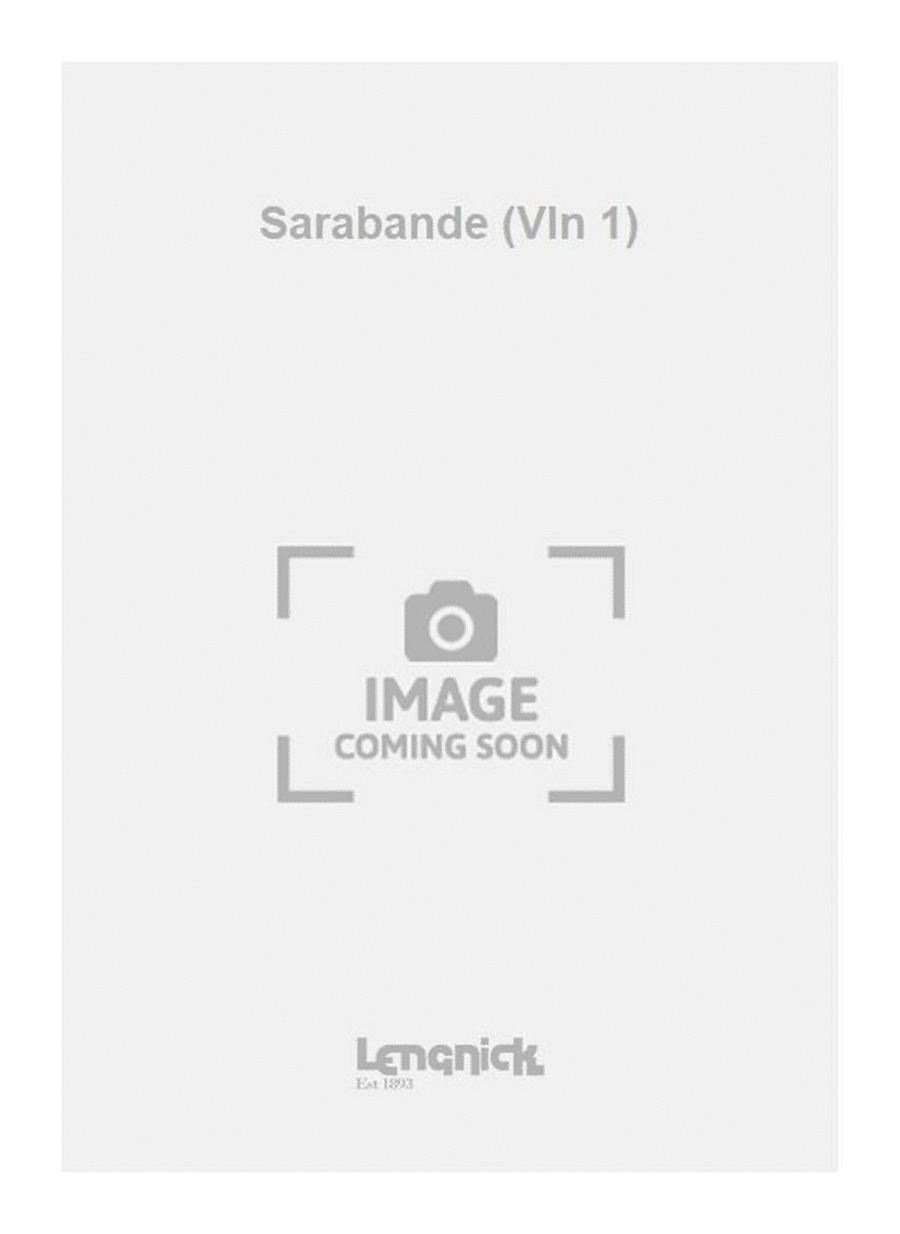 Sarabande (Vln 1) Sarabande (Vln 1) Violin scores gallery preview page 1
