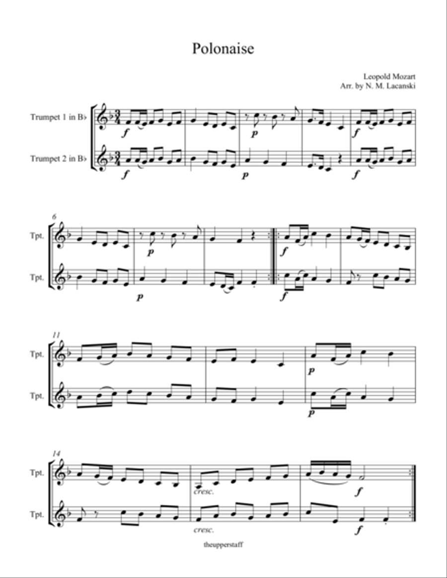 Polonaise Polonaise Trumpet Solo scores gallery preview page 1
