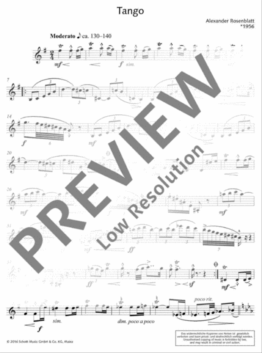Tango Tango B-Flat Clarinet scores gallery preview page 17