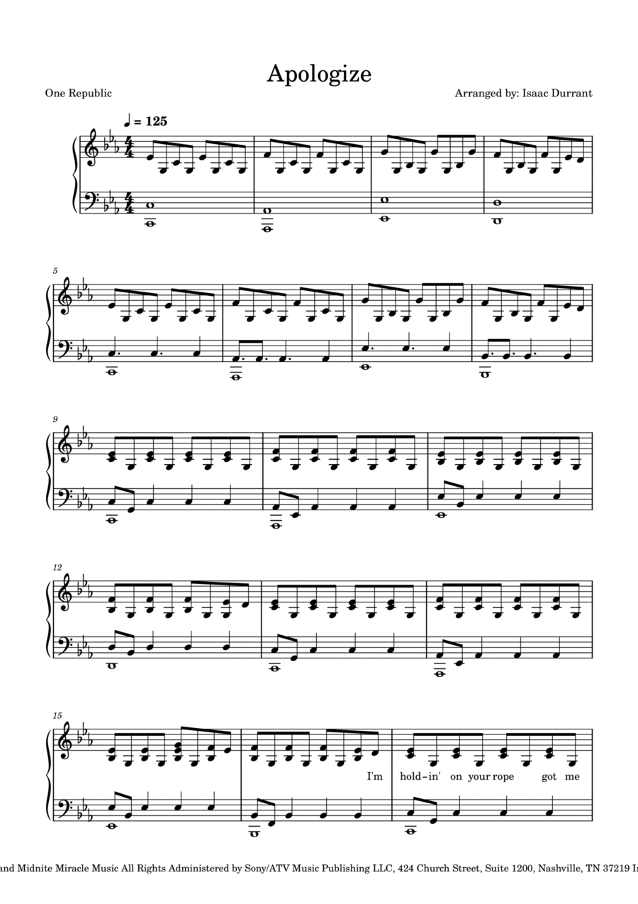 Apologize Voice scores gallery preview page 1