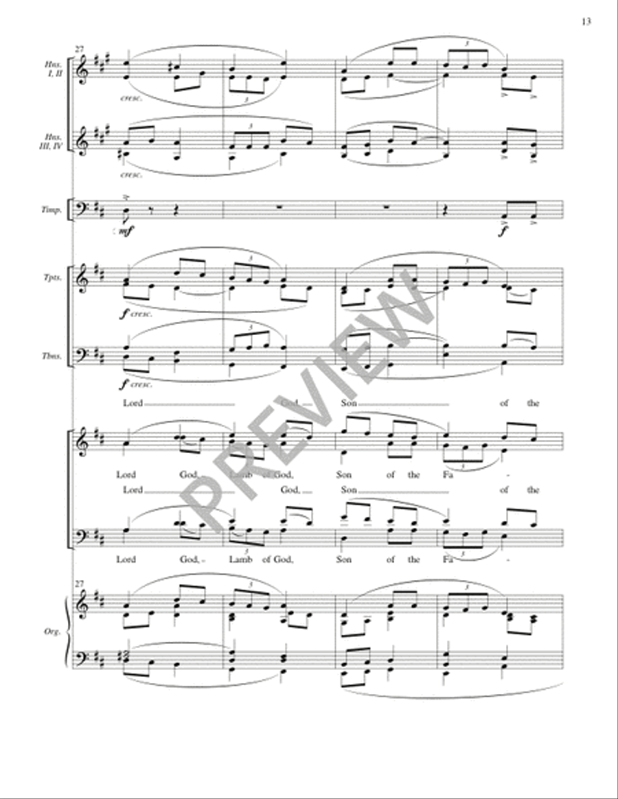 Mass for the City (Full Score) 4-Part scores gallery preview page 13