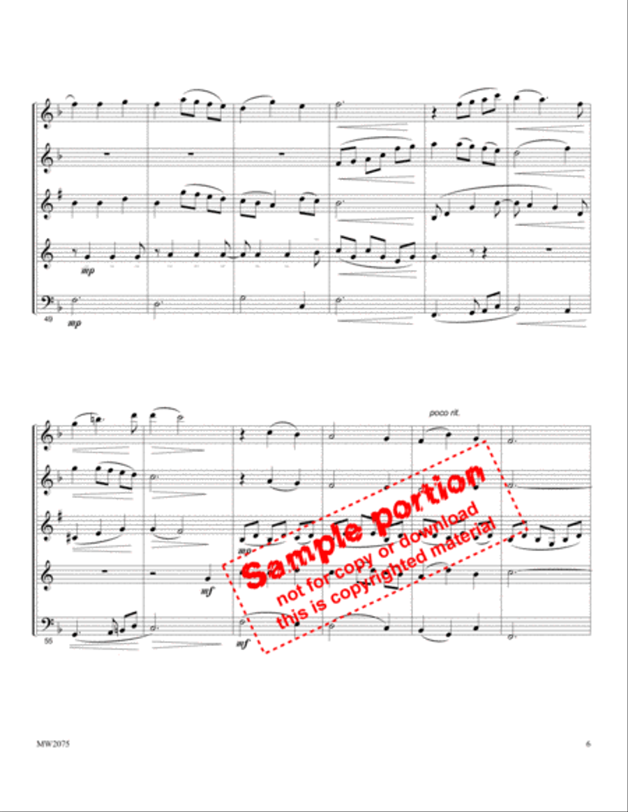 A Christmas Suite for Wind Quintet Woodwind Quintet scores gallery preview page 4