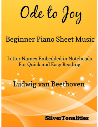 Book cover for Ode to Joy Beginner Piano Sheet Music