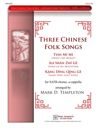 Book cover for Three Chinese Folk Songs