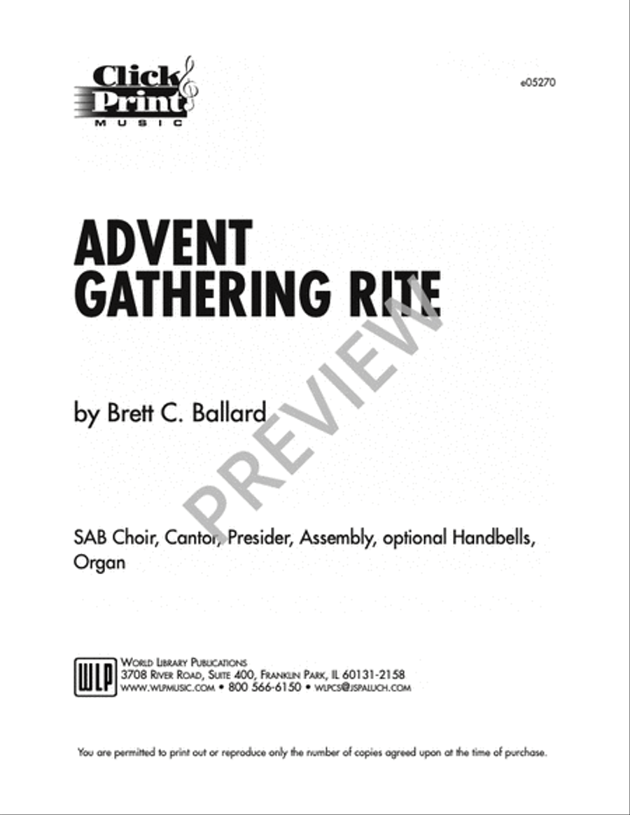 Advent Gathering Rite 3-Part scores gallery preview page 6