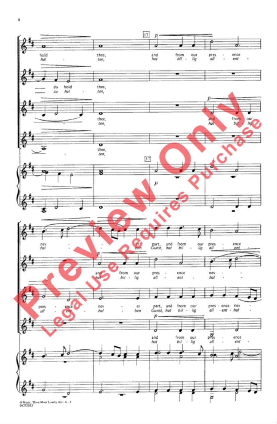 O Music, Thou Most Lovely Art Women's Choir scores gallery preview page 4