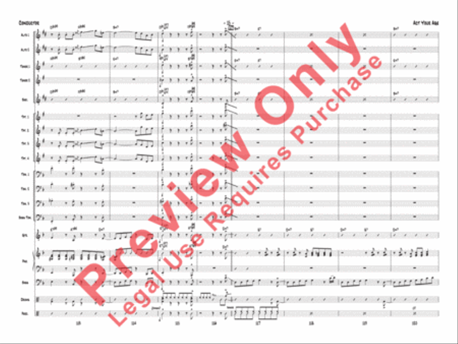 Act Your Age Jazz Ensemble scores gallery preview page 18