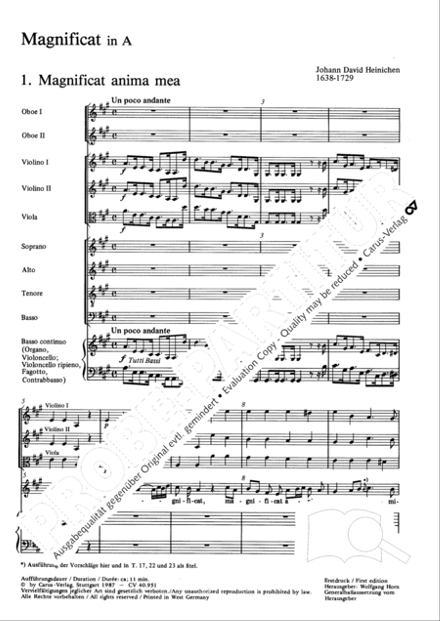 Magnificat in A Magnificat in A 4-Part scores gallery preview page 8