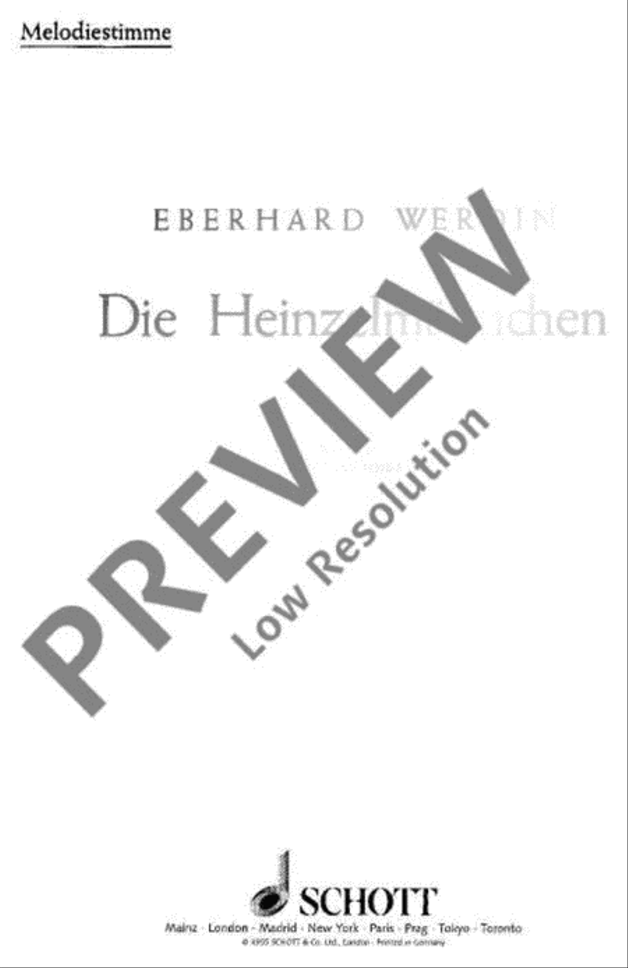 Die Heinzelmännchen Die Heinzelmännchen Children's Choir scores gallery preview page 2