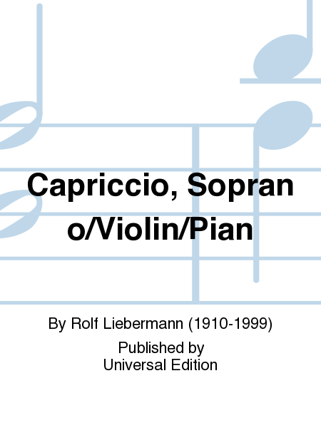 Capriccio, Soprano/Violin/Pian