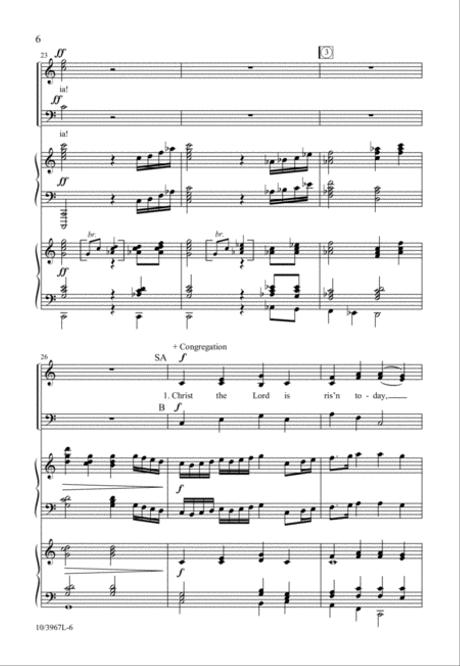 Raise Your Joys and Triumphs High 3-Part scores gallery preview page 7