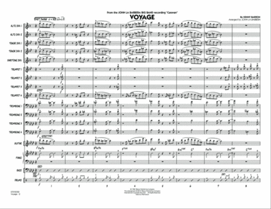 Voyage - Conductor Score (Full Score) Jazz Ensemble scores gallery preview page 2