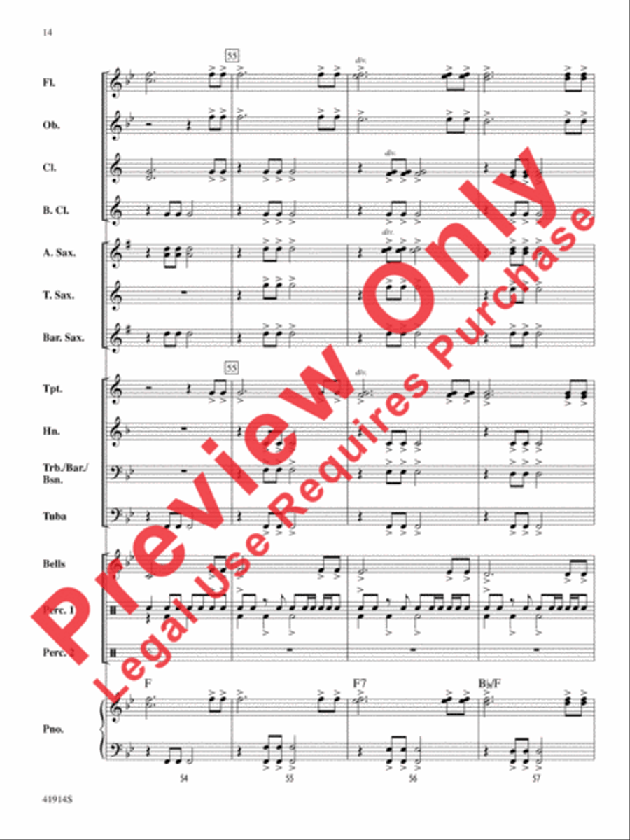 Presto! Presto! Concert Band scores gallery preview page 15