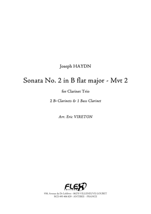 Book cover for Sonata No. 2 in Bb Major - Mvt 2