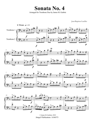 Loeillet: Sonata No. 4 for Trombone Duo