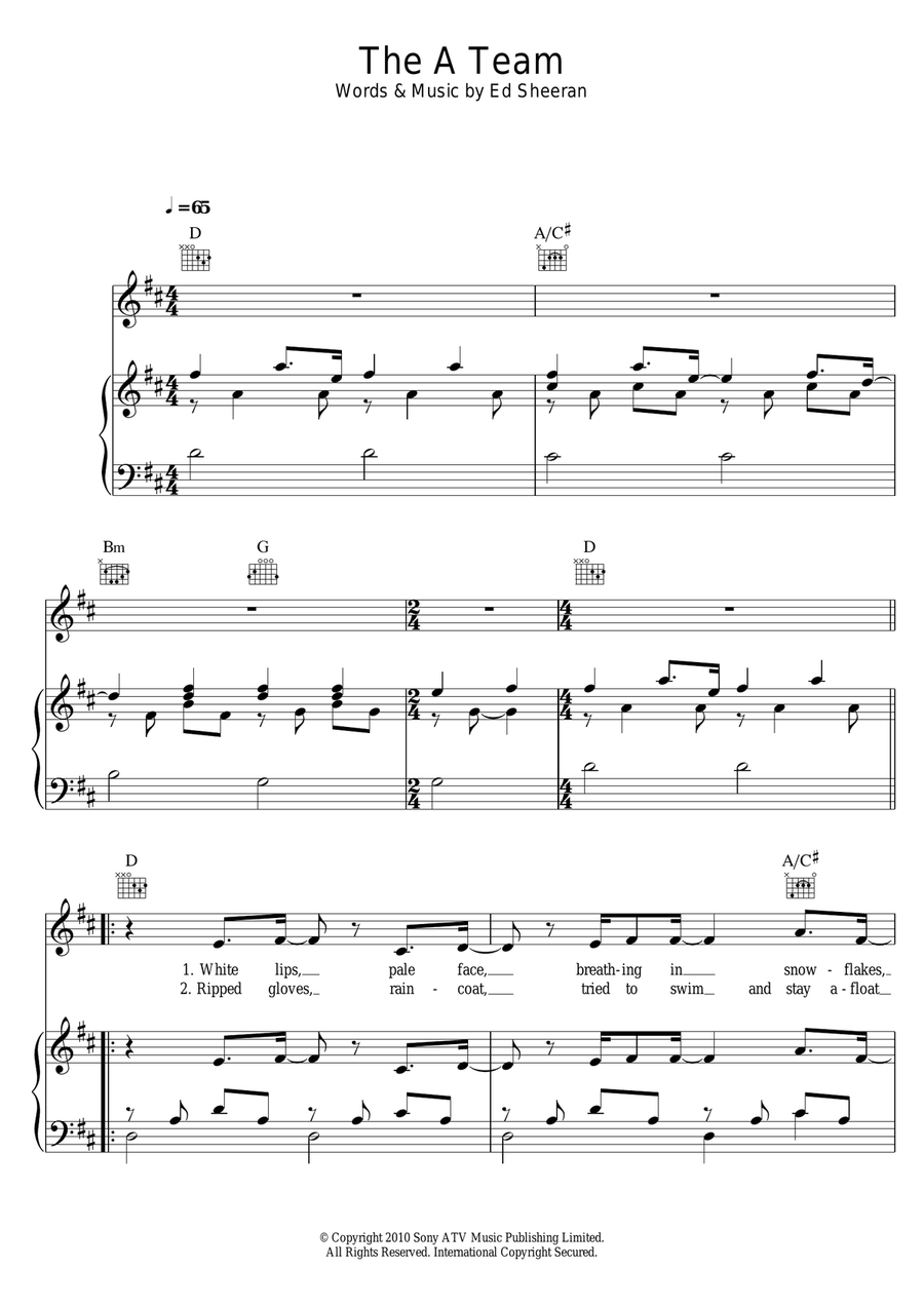 The A Team Acoustic Guitar scores gallery preview page 1