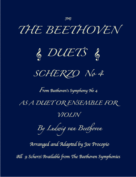 THE BEETHOVEN DUETS FOR VIOLIN VOLUME 2 SCHERZI 4, 5 and 6 image number null
