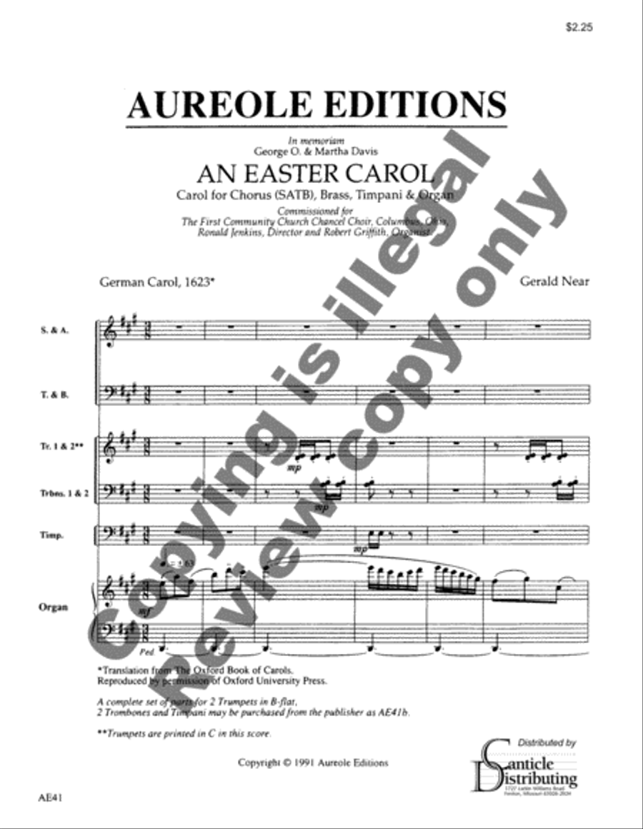 An Easter Carol An Easter Carol 4-Part scores gallery preview page 3