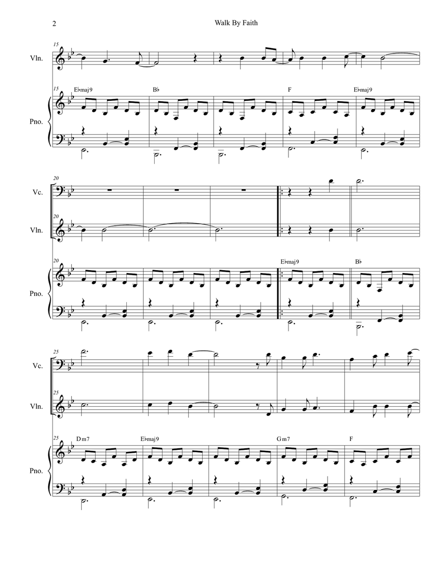 Walk By Faith Walk By Faith Piano Trio scores gallery preview page 2