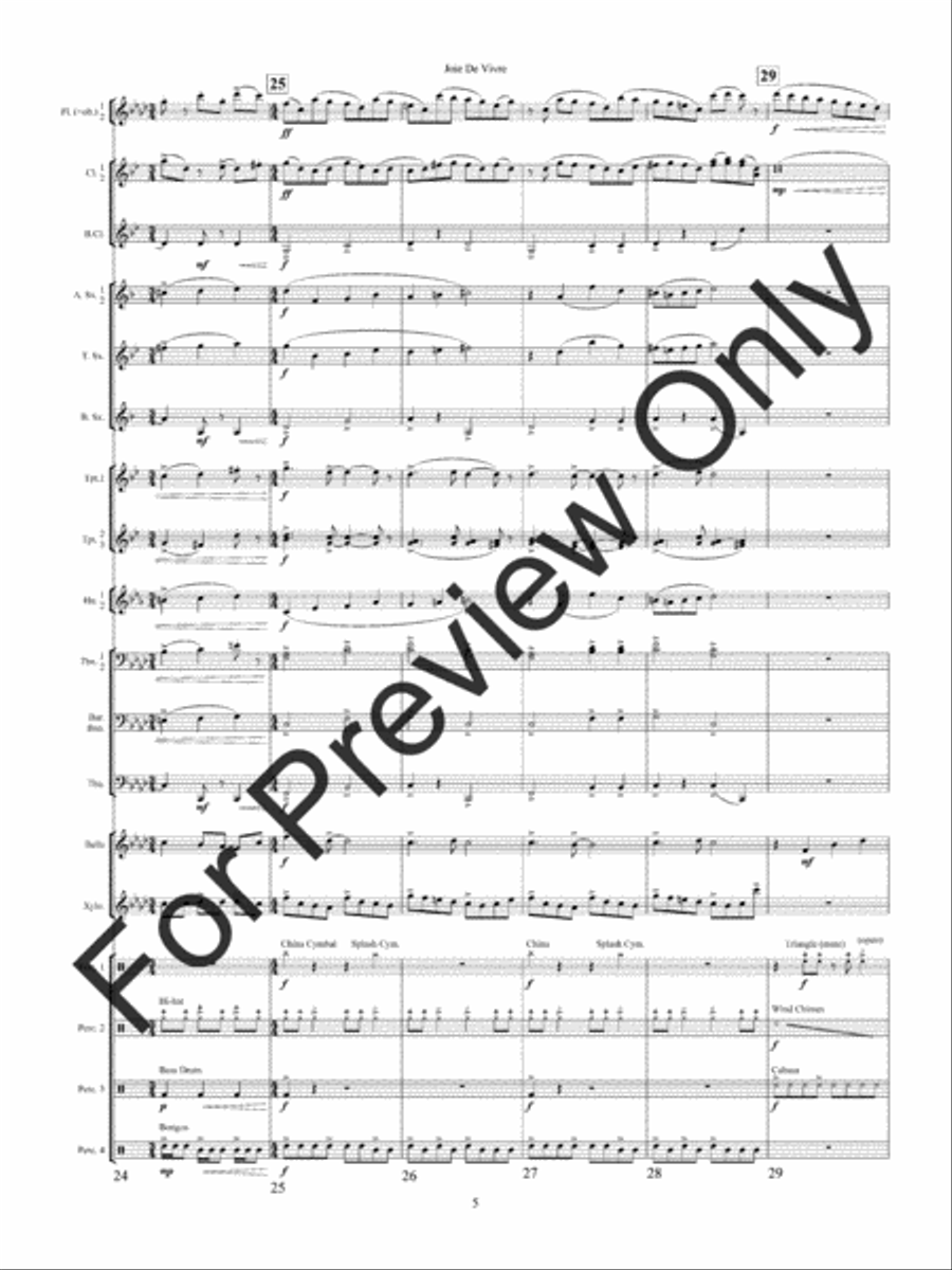 Joie De Vivre Joie De Vivre Concert Band scores gallery preview page 8