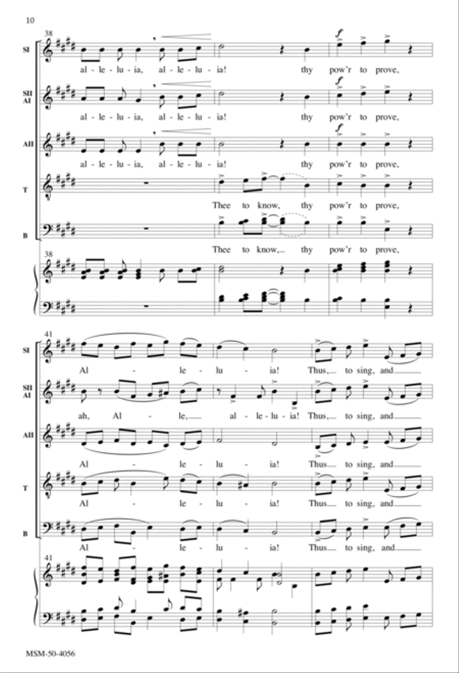 Christ the Lord Is Risen Today Divisi scores gallery preview page 9