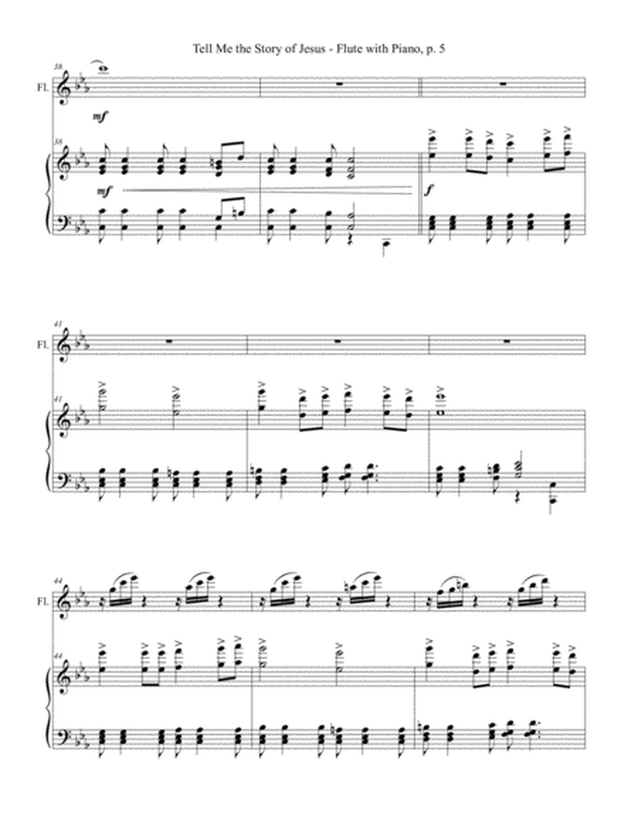 TELL ME THE STORY OF JESUS (for Flute and Piano with Score/Part) image number null
