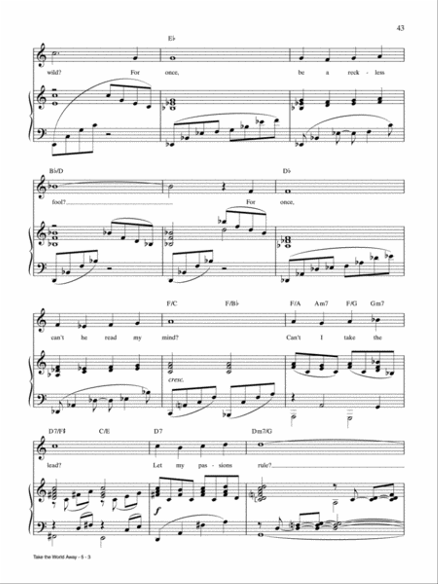 Take the World Away Piano, Vocal, Guitar scores gallery preview page 3