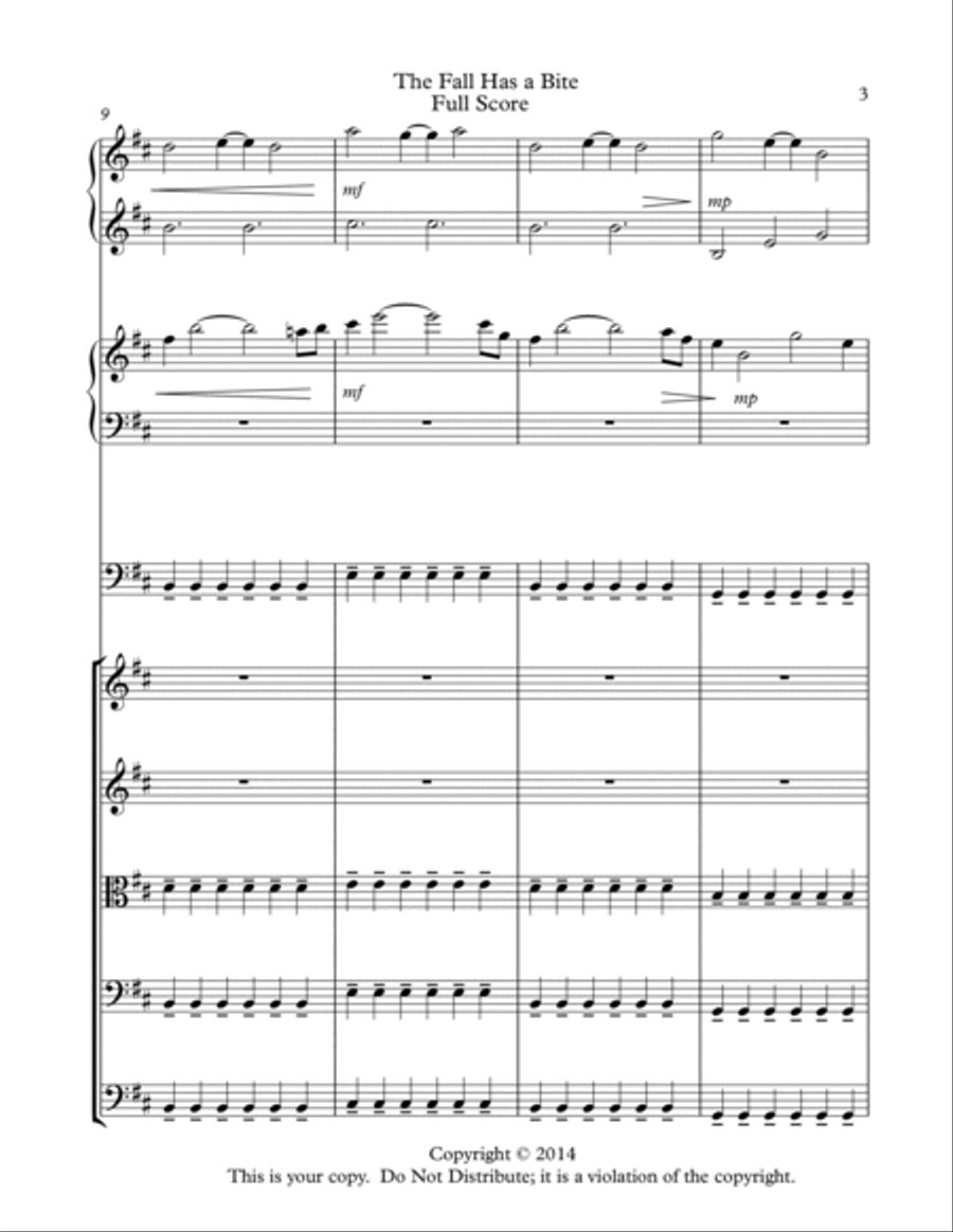 The Fall Air Has a Bite String Orchestra scores gallery preview page 3