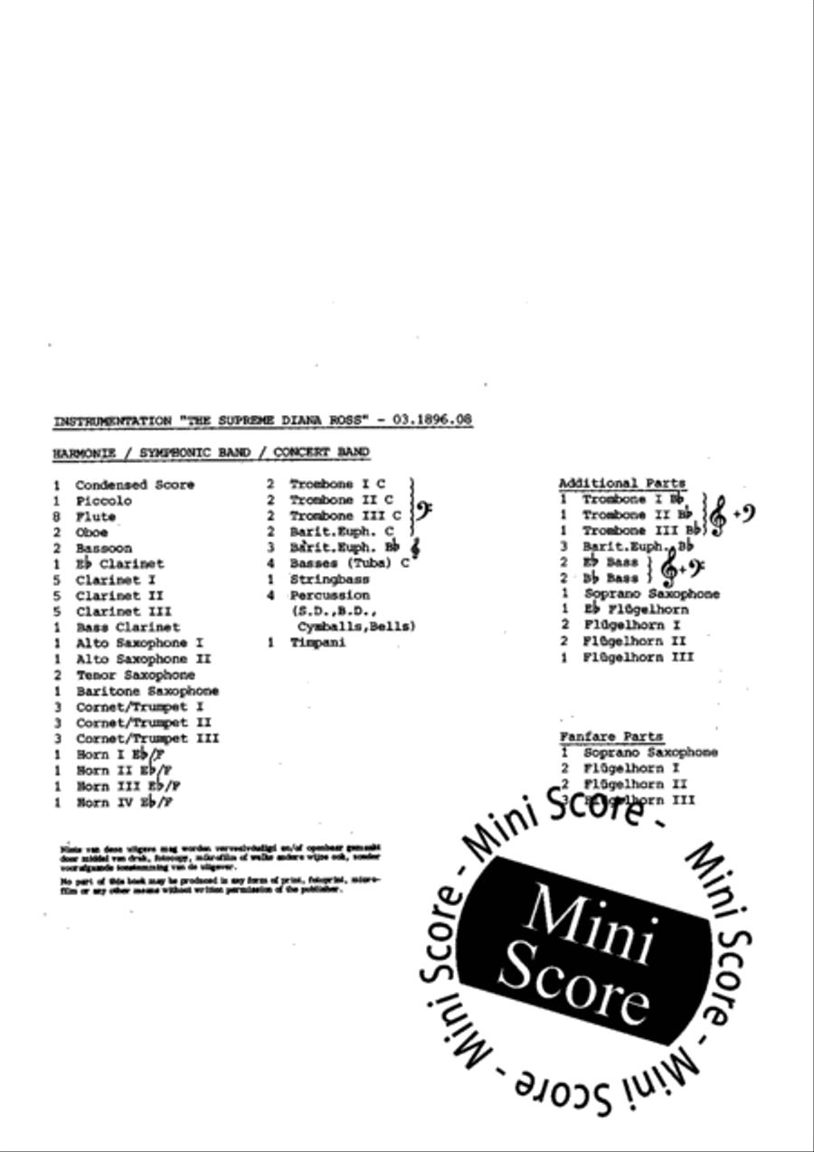 The Supreme Diana Ross The Supreme Diana Ross Concert Band scores gallery preview page 5