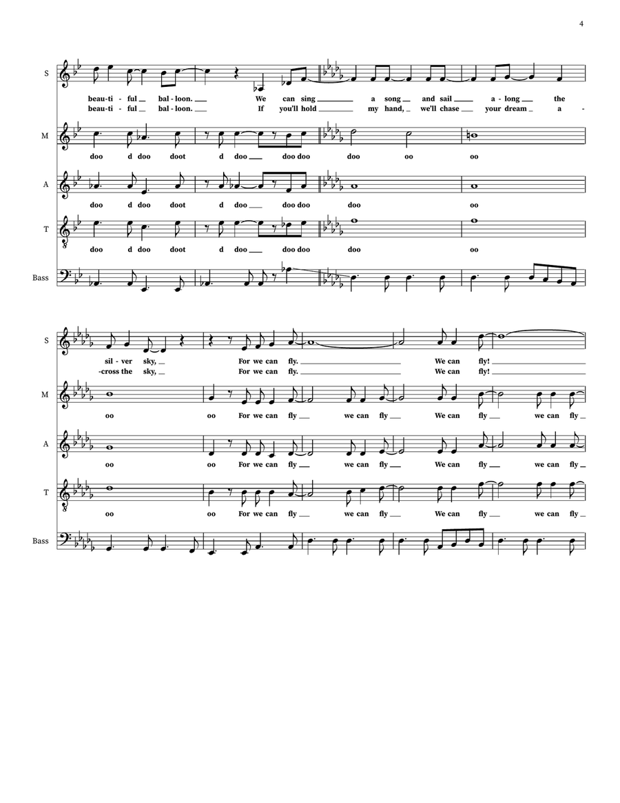 Up, Up And Away Choir scores gallery preview page 4