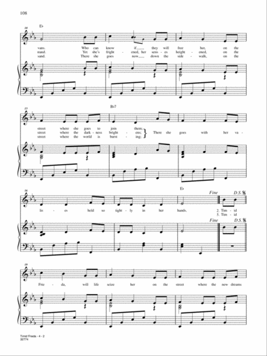 Timid Frieda Piano, Vocal, Guitar scores gallery preview page 2