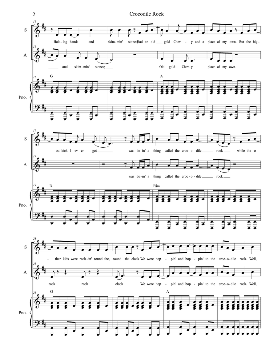 Crocodile Rock SA scores gallery preview page 2