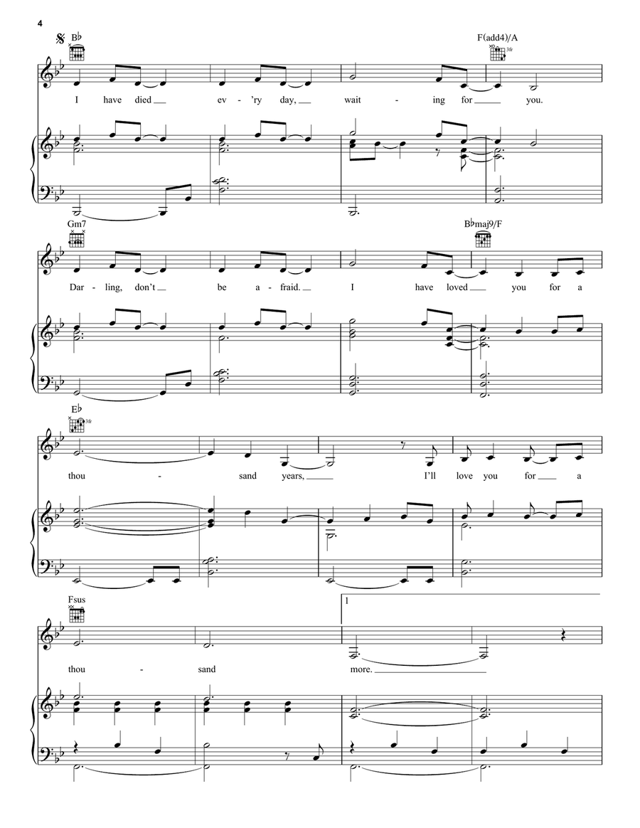 A Thousand Years Acoustic Guitar scores gallery preview page 4