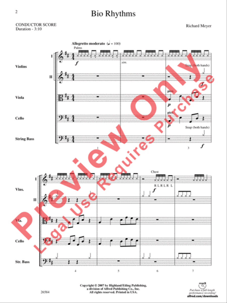 Bio Rhythms String Orchestra scores gallery preview page 3