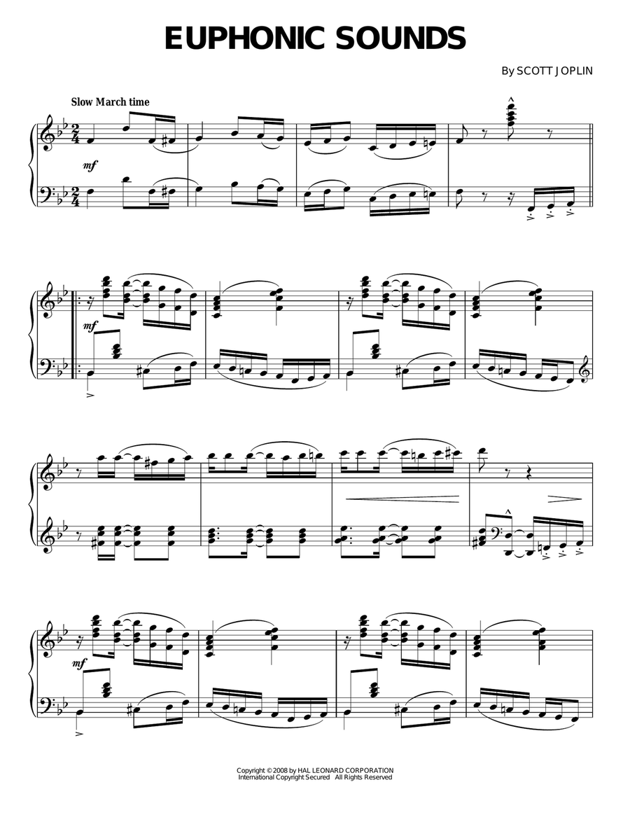Euphonic Sounds Piano Solo scores gallery preview page 1