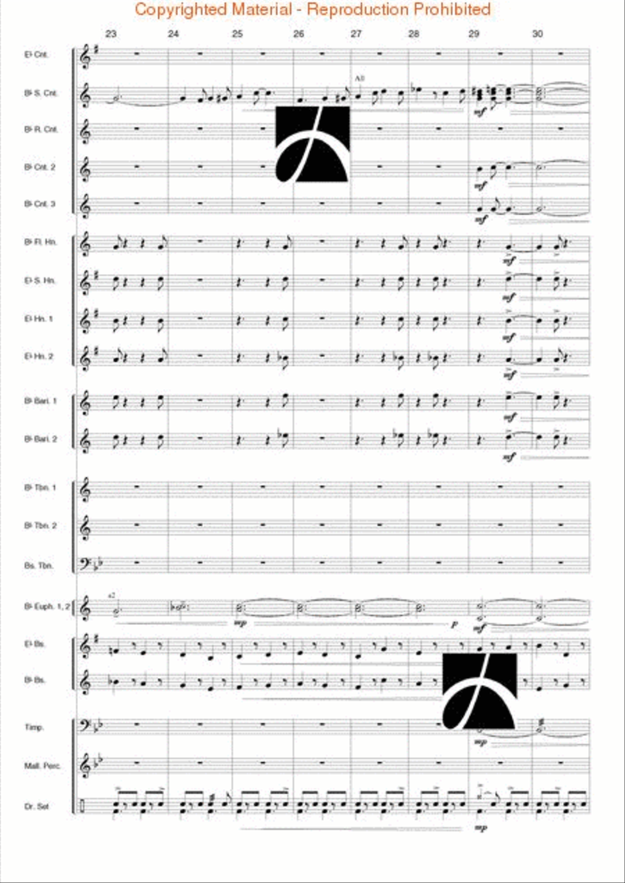 Marching Blues Marching Blues Concert Band scores gallery preview page 5