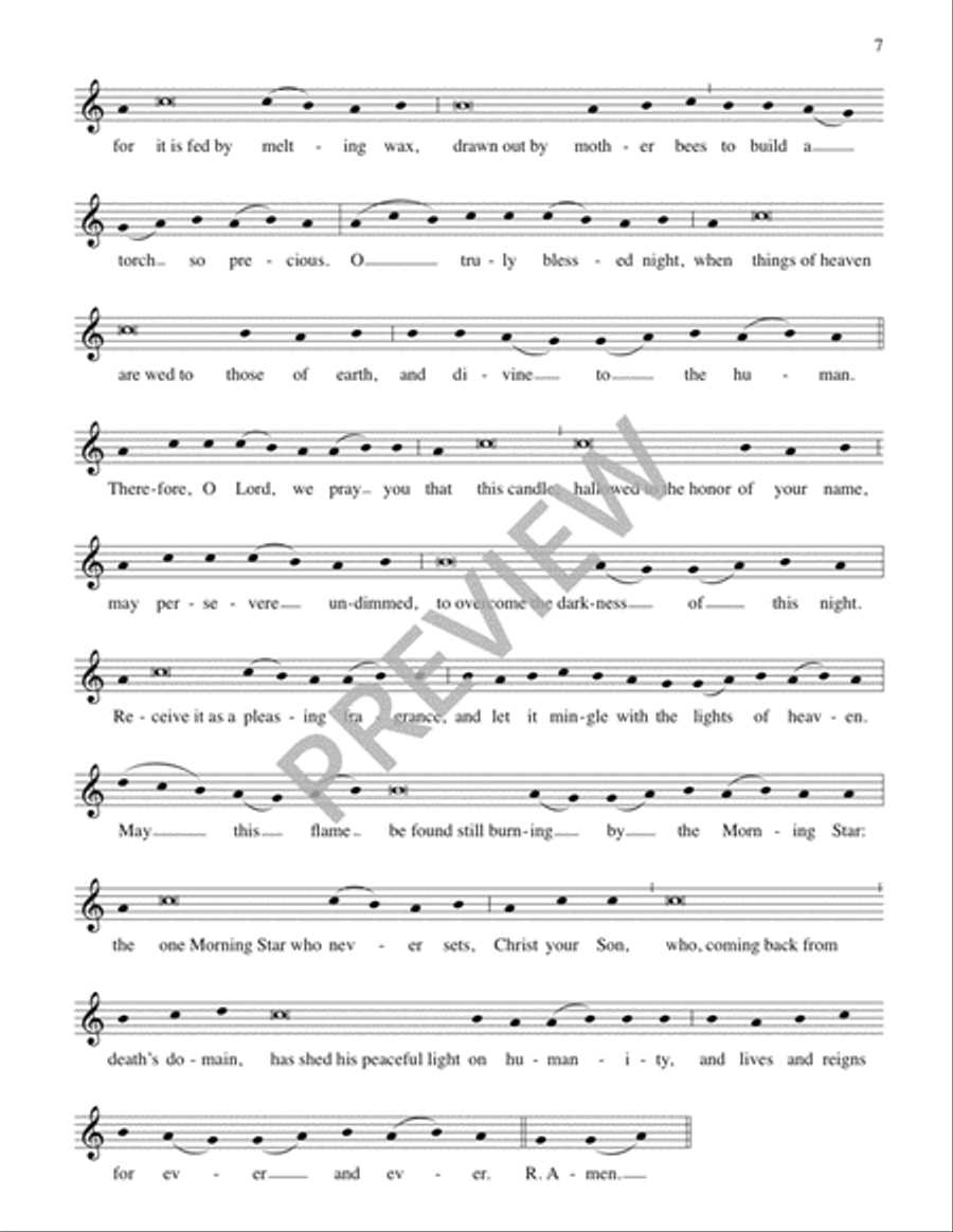 Exsultet: Easter Proclamation Unison Choir scores gallery preview page 9