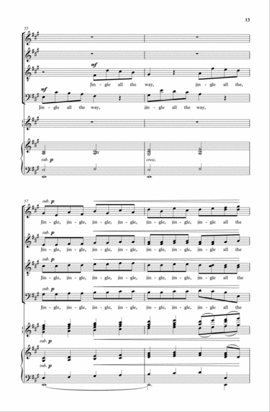 Jingle, Bells Jingle, Bells 4-Part scores gallery preview page 3