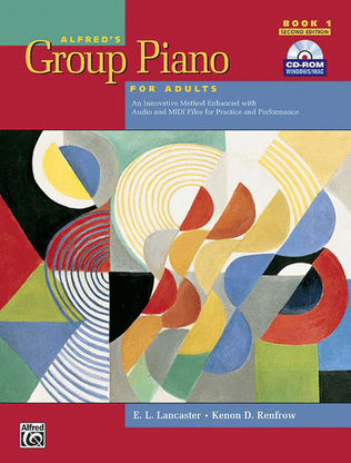 Book cover for Alfred's Group Piano for Adults Student Book, Book 1