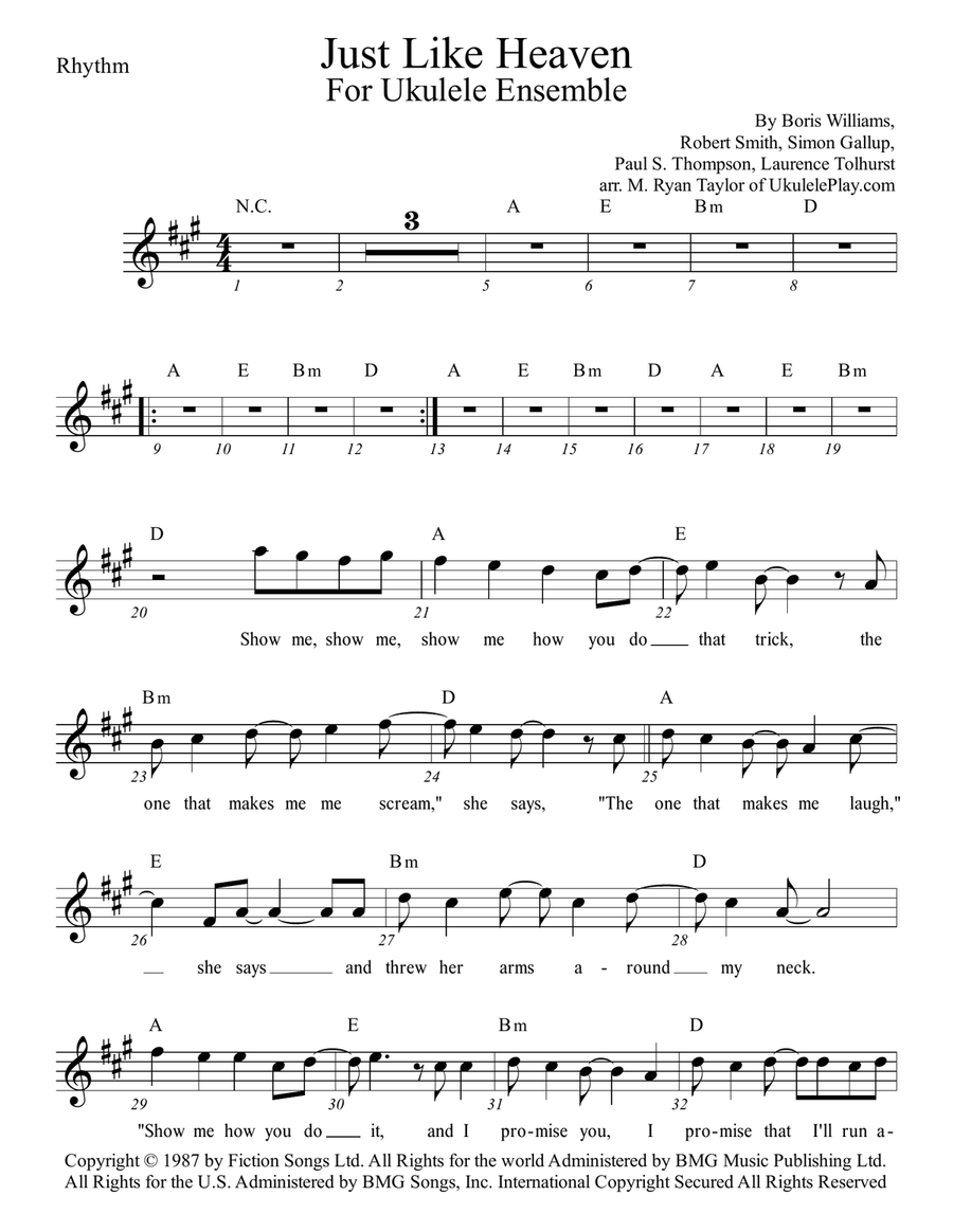 Just Like Heaven Small Ensemble scores gallery preview page 1