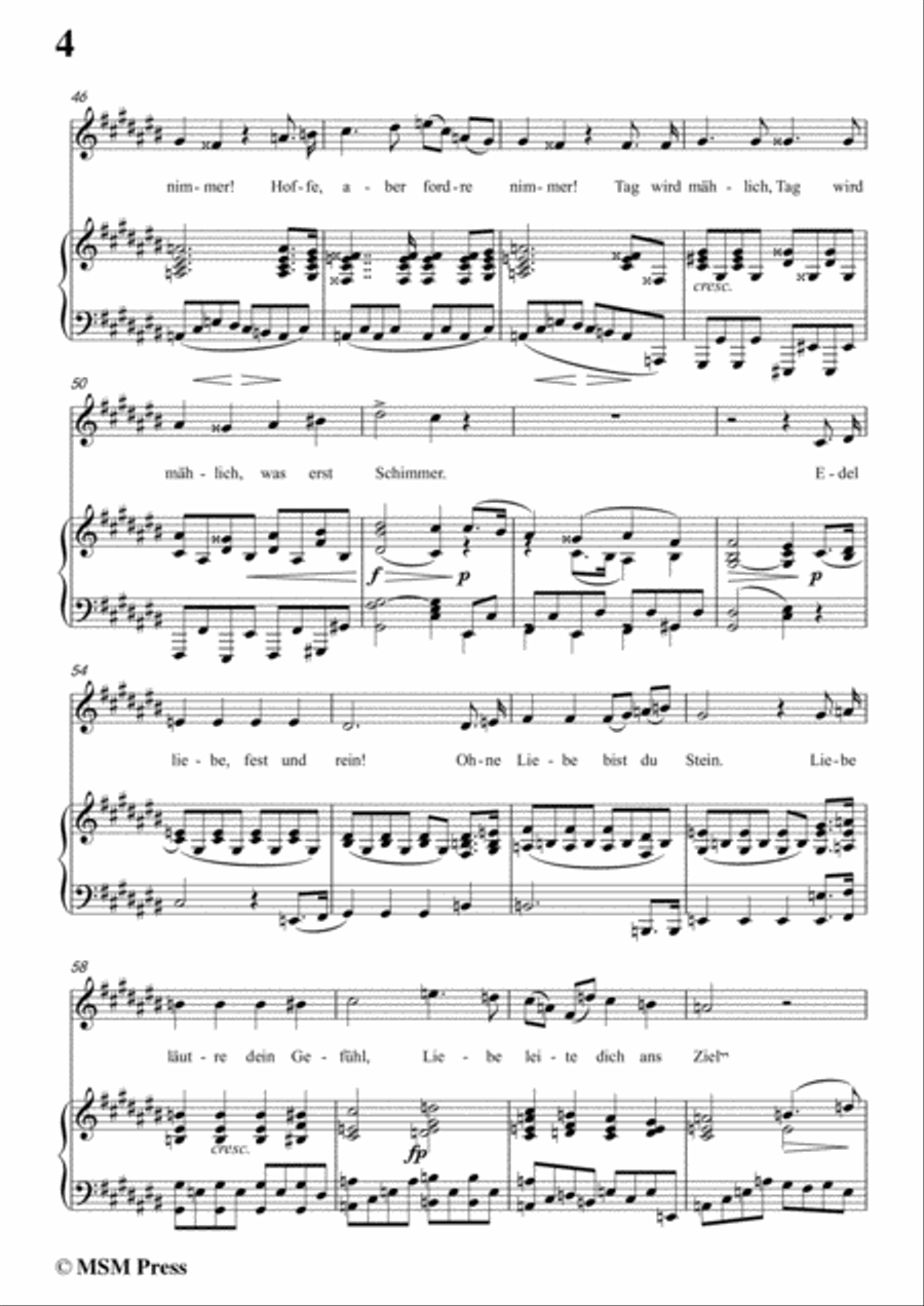 Schubert-Glaube,Hoffnung und Liebe,Op.97,in C sharp Major,for Voice&Piano Voice scores gallery preview page 6
