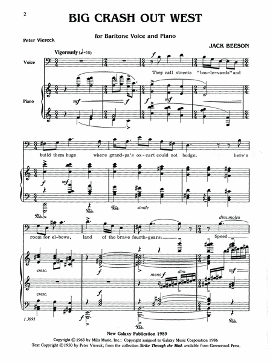 Big Crash Out West Big Crash Out West Baritone Voice scores gallery preview page 2