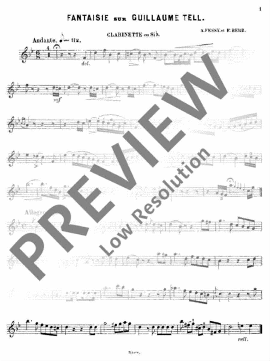 Fantaisie B-Flat Clarinet scores gallery preview page 14
