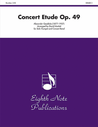 Book cover for Concert Etude, Op. 49