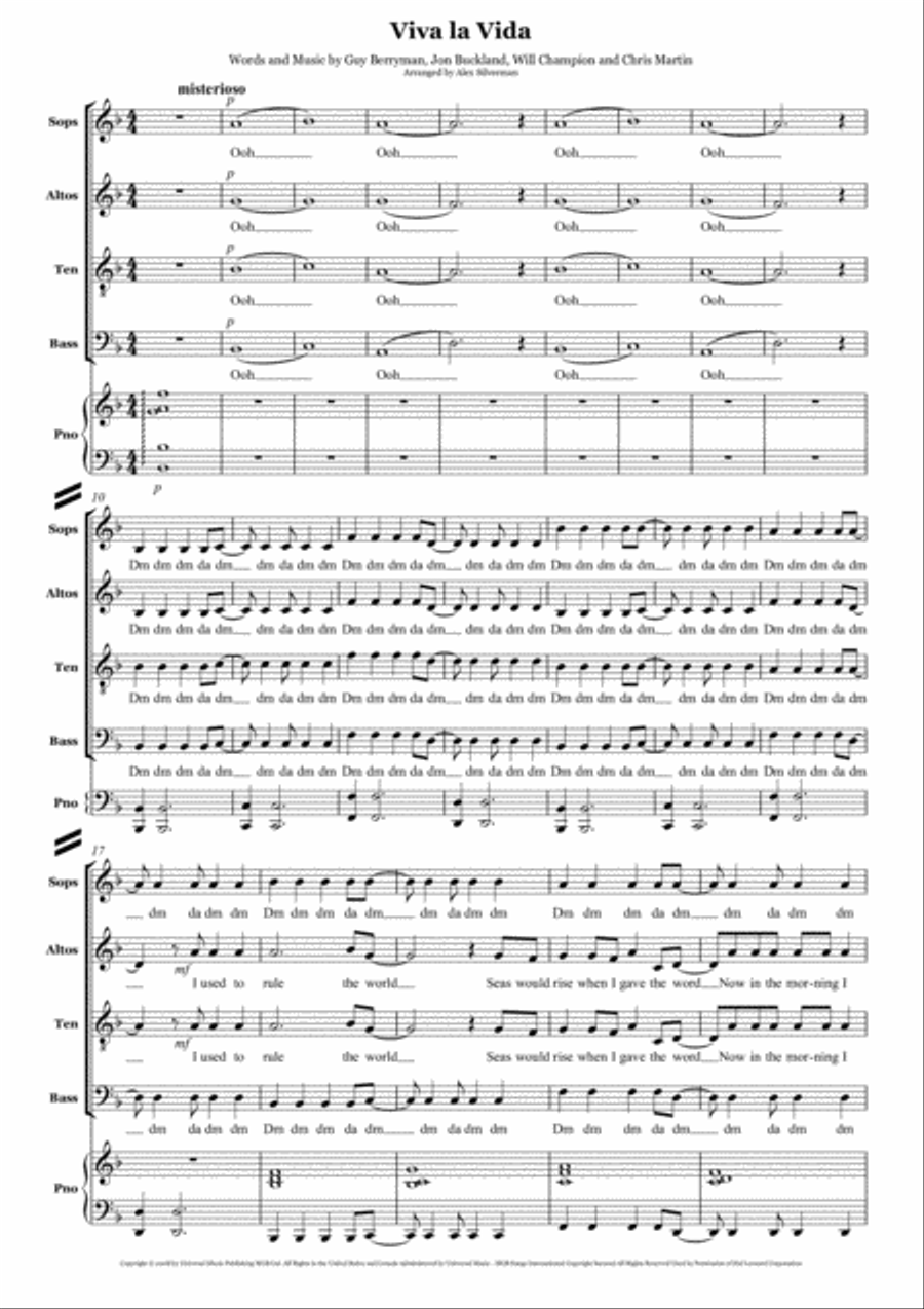 Viva La Vida Divisi scores gallery preview page 2