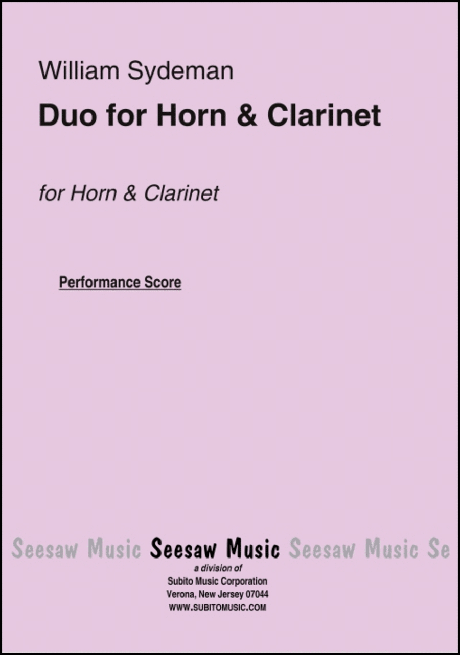 Duo Duo Clarinet scores gallery preview page 1